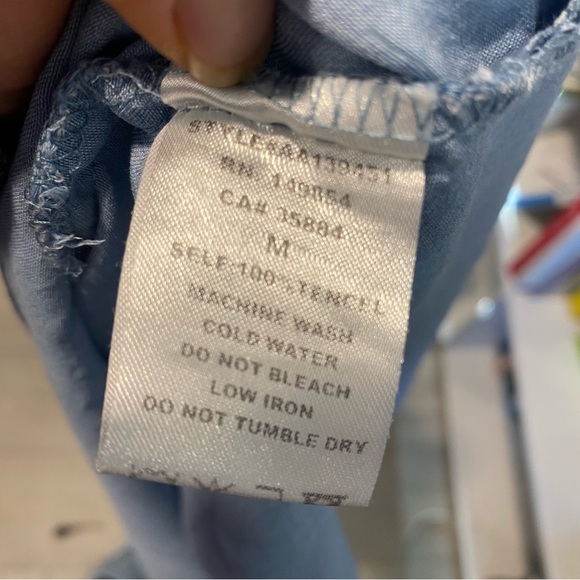 Sadie & Sage womens Light Blue Spaghetti Strap Dress size Medium - Picture 6 of 8